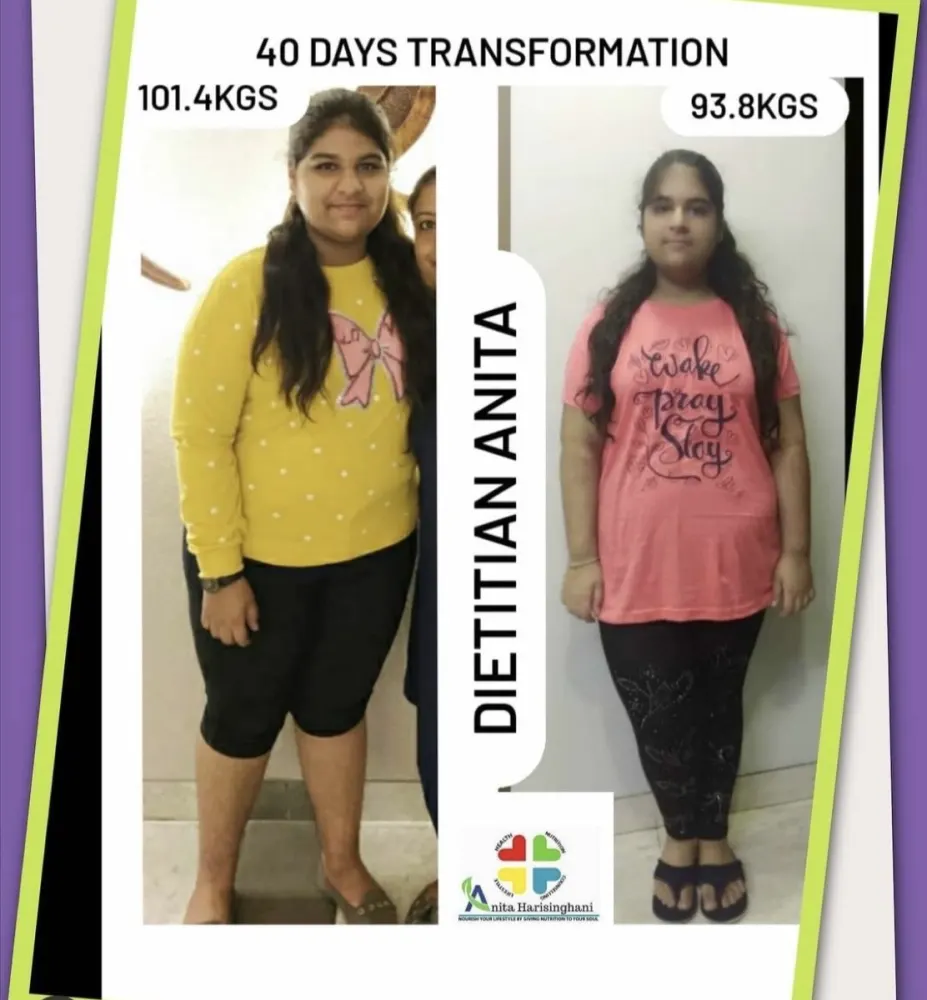 40 days · 101.4 kg to 93.8 kg